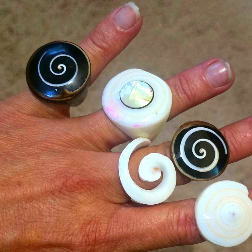 Shell Rings- Handmade From REAL Seashells